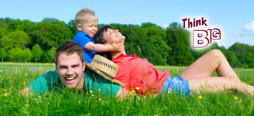 Brumbaugh Insurance Family laying in the grass